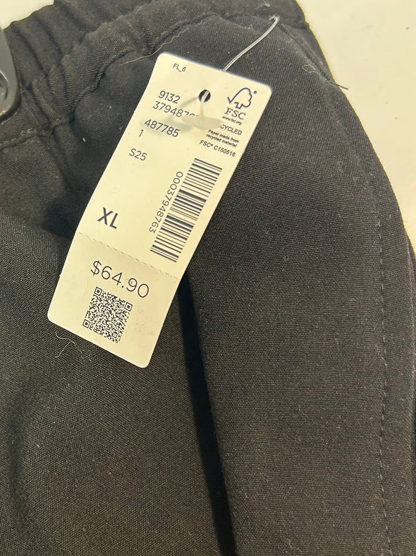 Women's Pants, Black, XL, 65% Poly/33% Viscose/4% Elastane