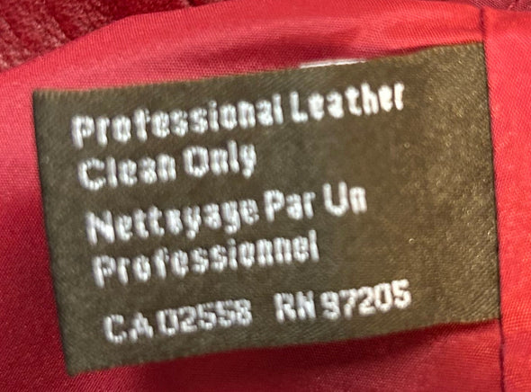 Ladies Short Leather Jacket, Burnt Red, Size XS