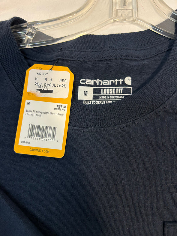 Short Sleeve T-Shirt, Navy, Medium, 100% Cotton