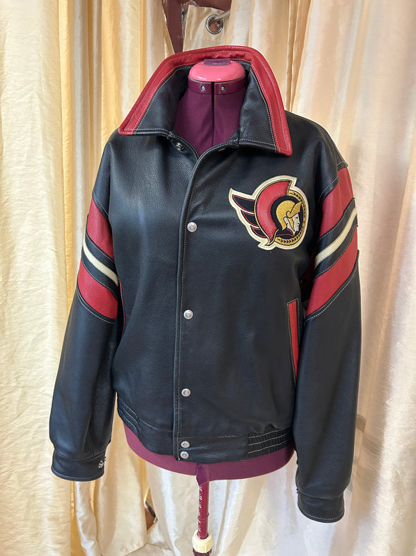 Men's NHL Team Jacket, Team Logo, Black/Red,