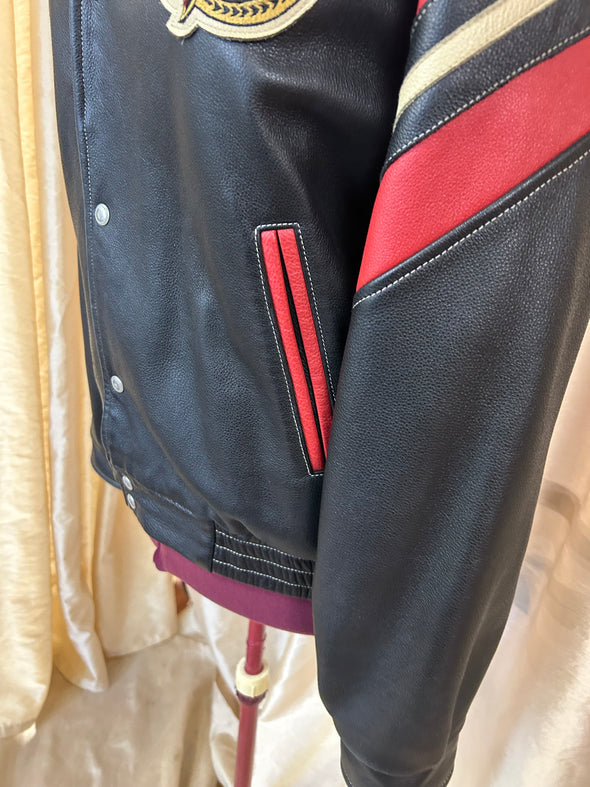 Men's NHL Team Jacket, Team Logo, Black/Red,