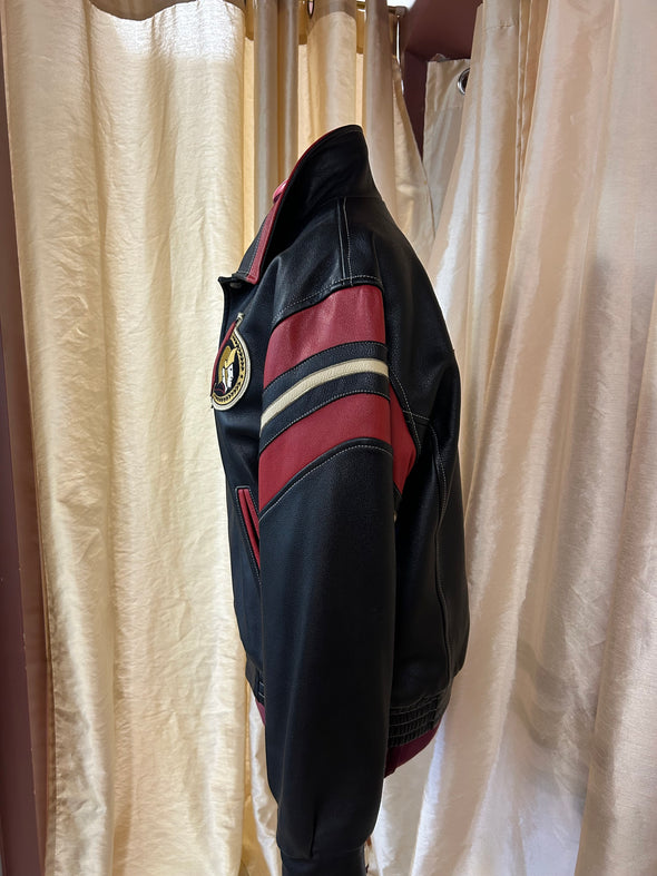 Men's NHL Team Jacket, Team Logo, Black/Red,