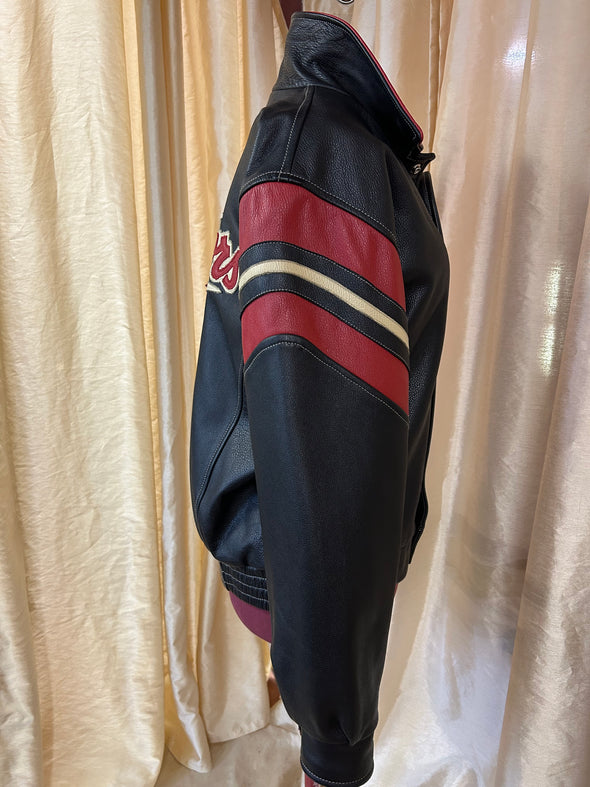 Men's NHL Team Jacket, Team Logo, Black/Red,