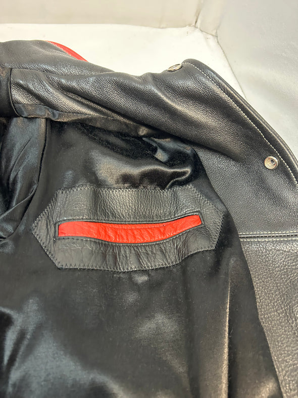 Men's NHL Team Jacket, Team Logo, Black/Red,