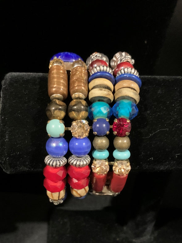 Ravelli Multi Coloured Bead Bracelet