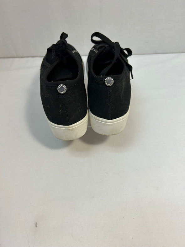 Ladies Platform Running Shoes, Black, Size 9.5
