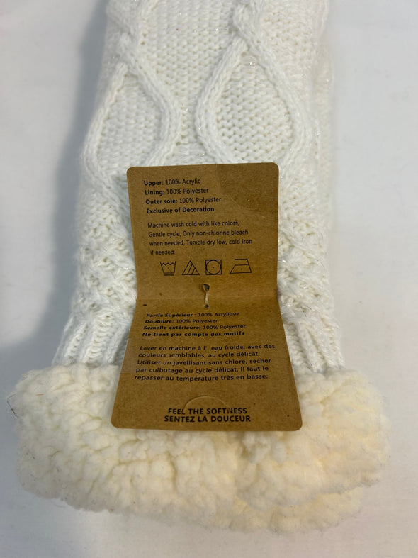 Ladies Slipper Socks, Cream Colour, Size 5-8