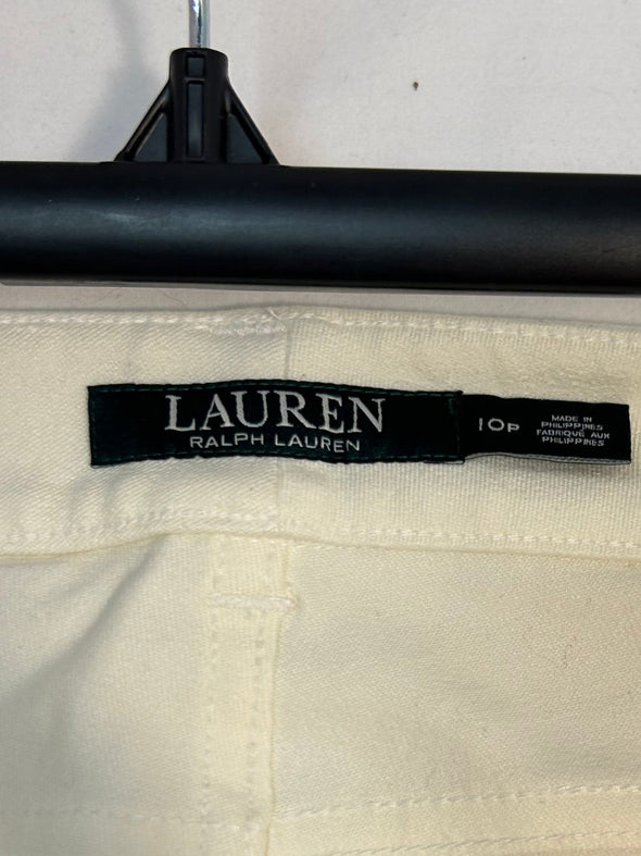 Ladies Stretch Jeans, Cream, 10P, NEW