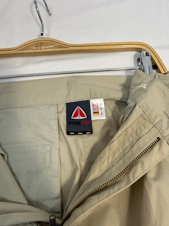 Convertible Cargo Shorts/Pants, Beige, 34/Large,  NEW