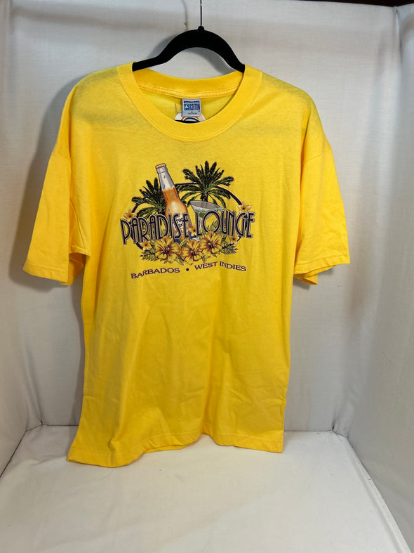 Men's Graphic Barbados T-Shirt, Yellow, Size Medium