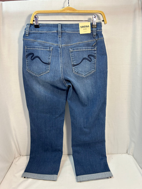 Ladies Denim Jeans, Navy, Size 8, Cotton/Rayon, NEW