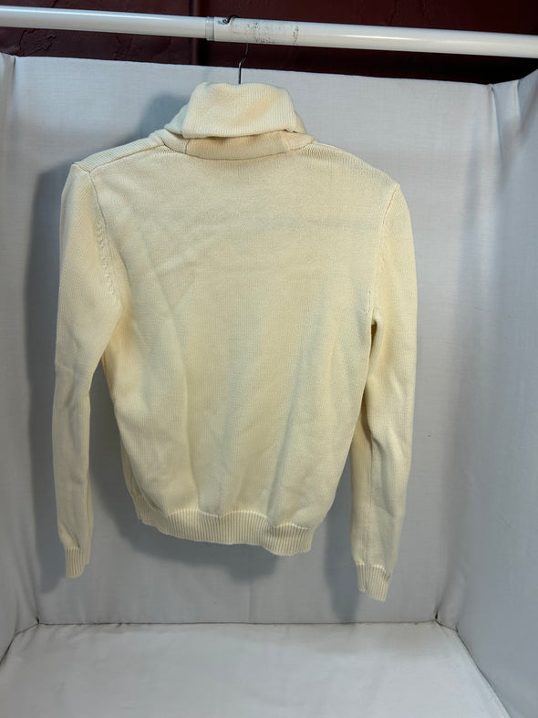 Ladies Designer Label Cream Sweater, 100% Cotton, Small