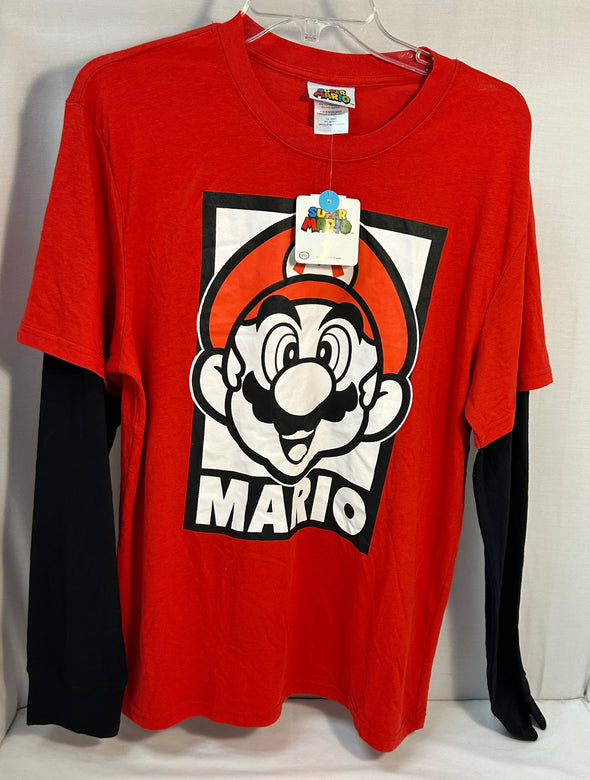 Video Game Character T Shirt, Red/Black/White, Men's Size Medium