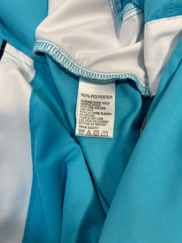 Ladies Windbreaker Running Jacket, Turquoise/White, Med,