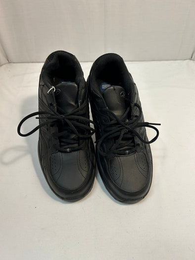 Mens Slip Resistant Sneakers, Black, Size 9.5W