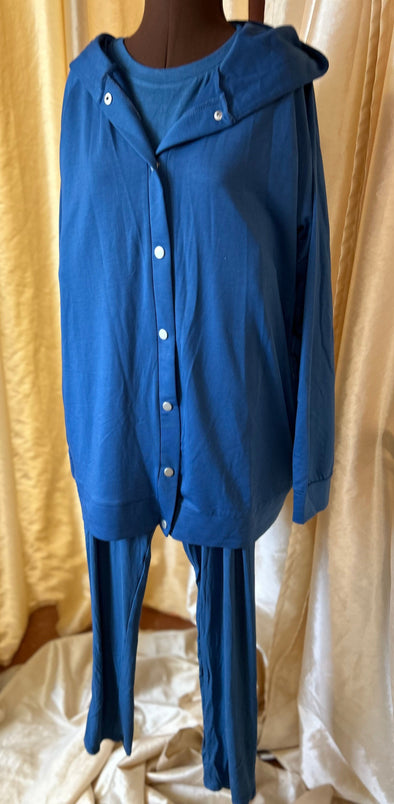 3 Piece Leisure Wear Suit, Blue, XL, NEW