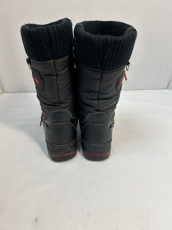 Ladies Winter Boots, Black, Faux Fur Lined, 7M