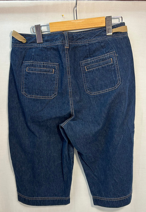 Ladies Denim Capris, Navy Size 8