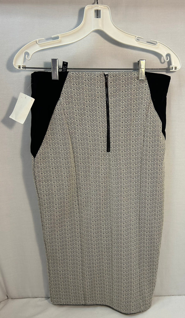 Ladies Midi-Pencil Skirt. Grey/Black Size Small, NEW