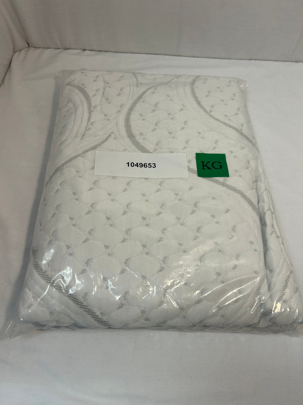 King Size Mattress Cover, White, Polyester Blend.  NEW