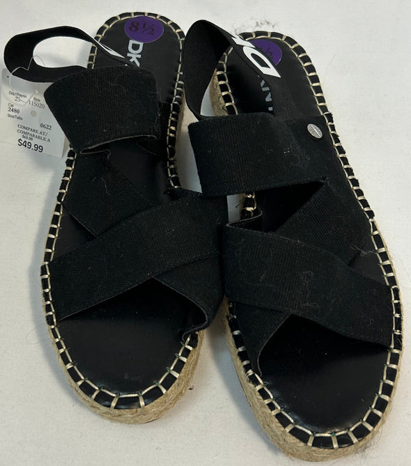 Ladies Designer Brand Sandals, Black, Size 8.5