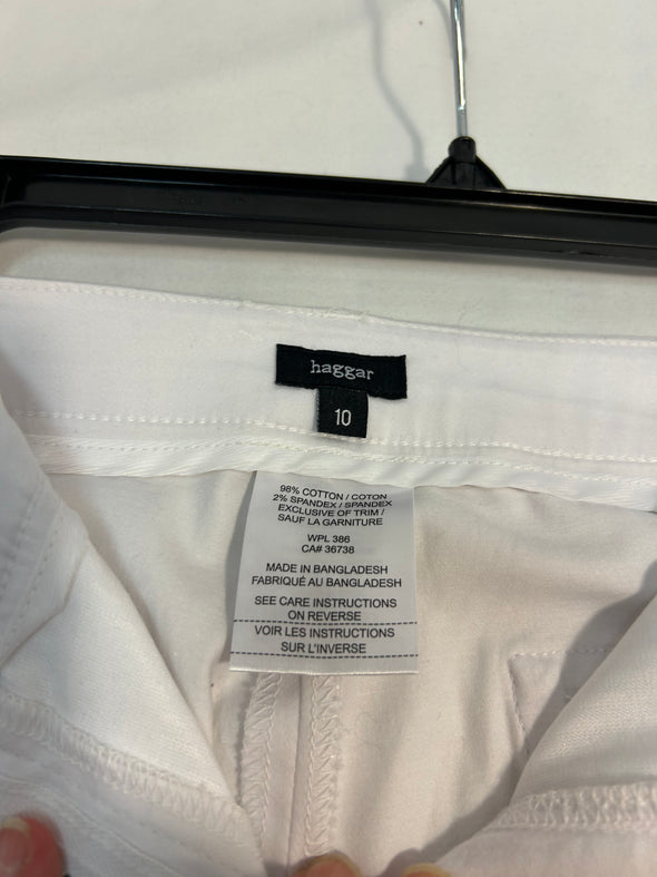 Ladies Stretch Pants, White, Size 10, NEW