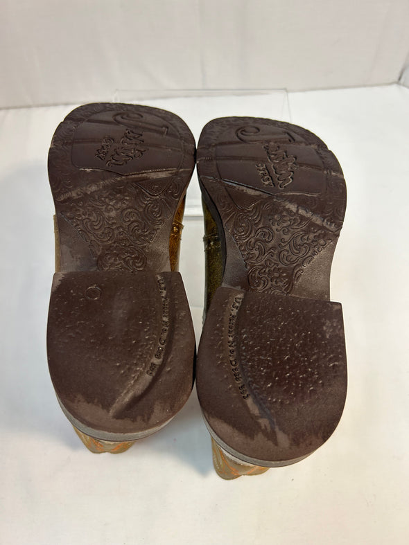 Men’s Classic Look Cowboy Boots, Brown/Light Brown, 8.5B