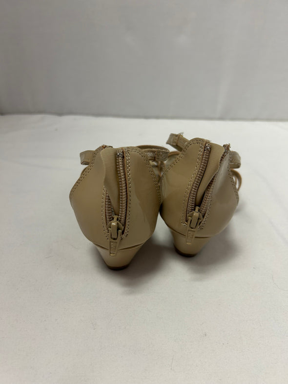 Ladies Strappy Wedge Sandals, Bone, Size 7