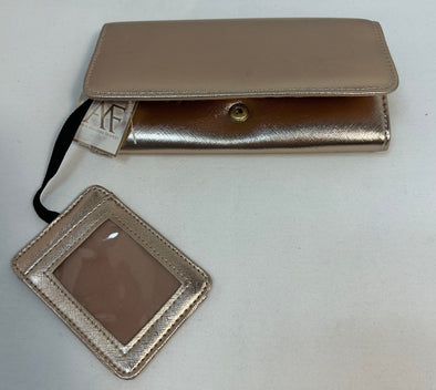 Rose Gold Wristlet Wallet, 7.5 x 4.5, NEW