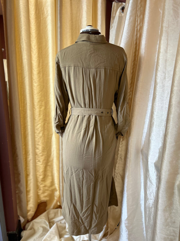 Long Sleeve Maxi Dress, Olive, Small