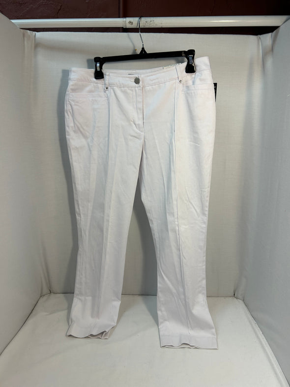 Ladies Stretch Pants, White, Size 10, NEW