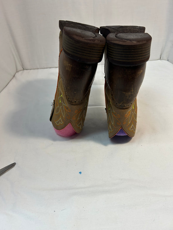 Men’s Classic Look Cowboy Boots, Brown/Light Brown, 8.5B
