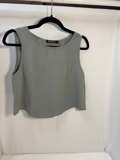 Sleeveless Grey Cami Top, Size Small, 100% Polyester