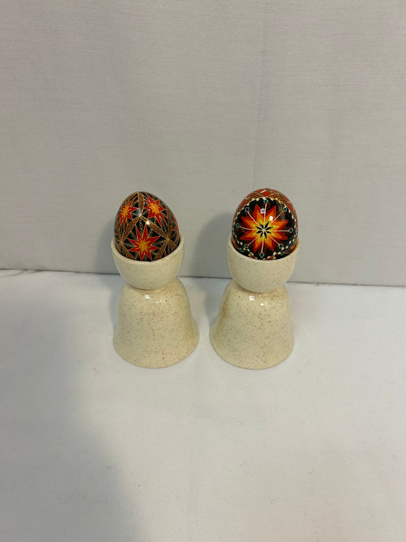 2 Hand Painted Eggs, 3",