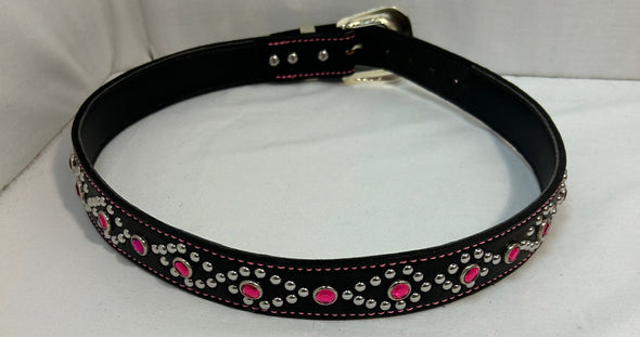 Ladies Embellished Belt, Black, Large