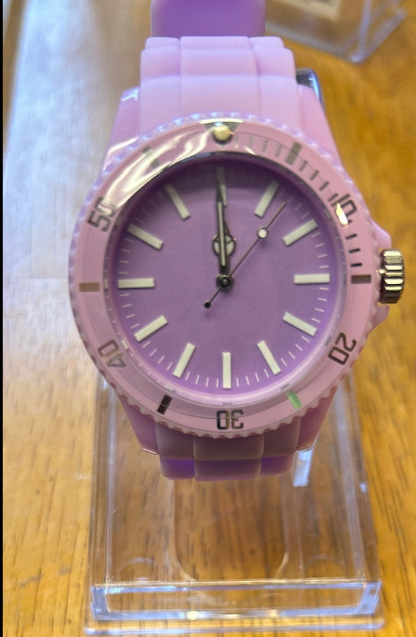 Madison  Silicone Watch, Lilac, NEW