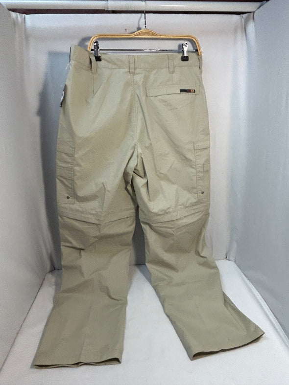 Convertible Cargo Shorts/Pants, Beige, 34/Large,  NEW