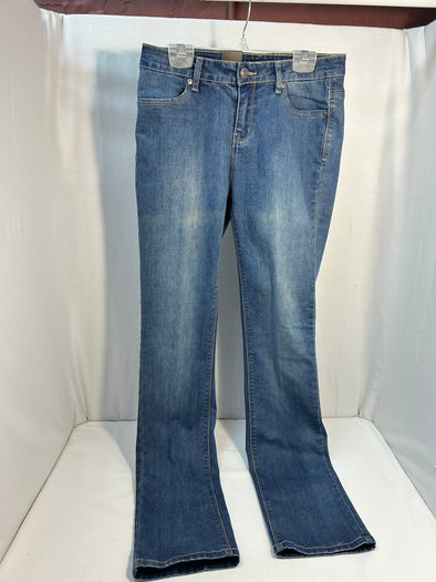 Ladies Mid-Rise Jeans, Navy Denim, 4/32, NEW