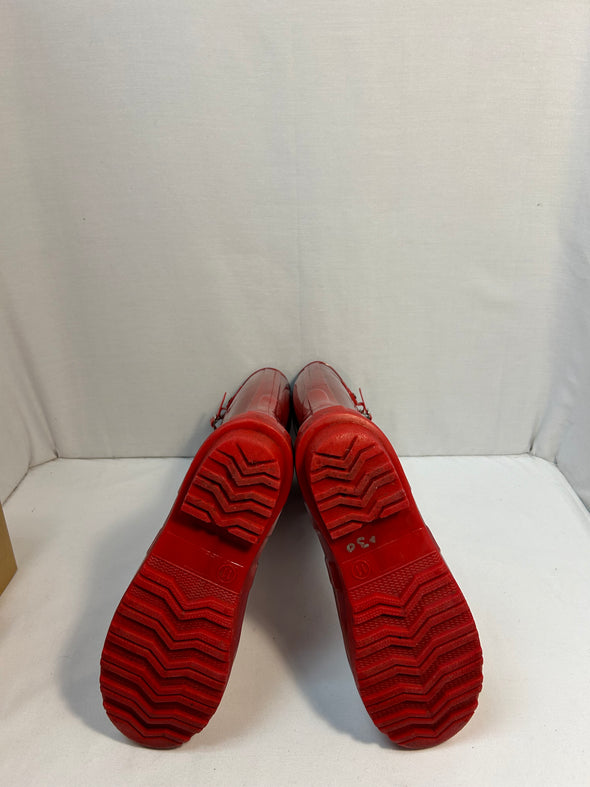 Knee High Rainboots, Red, Size 11, Good Used Condition