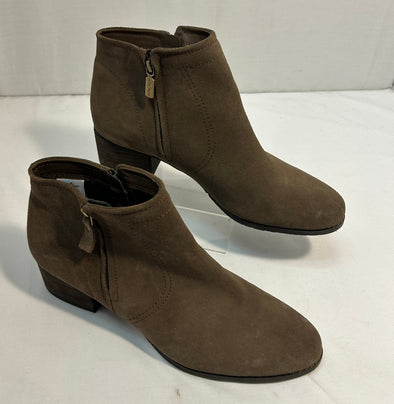 Ladies Casual Ankle Boots, Cognac, Size 11
