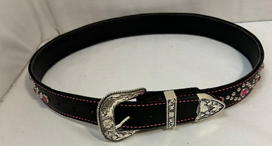 Ladies Embellished Belt, Black, Large