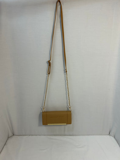 Small Crossbody Bag 7.5" x 4", Tan, Designer Brand