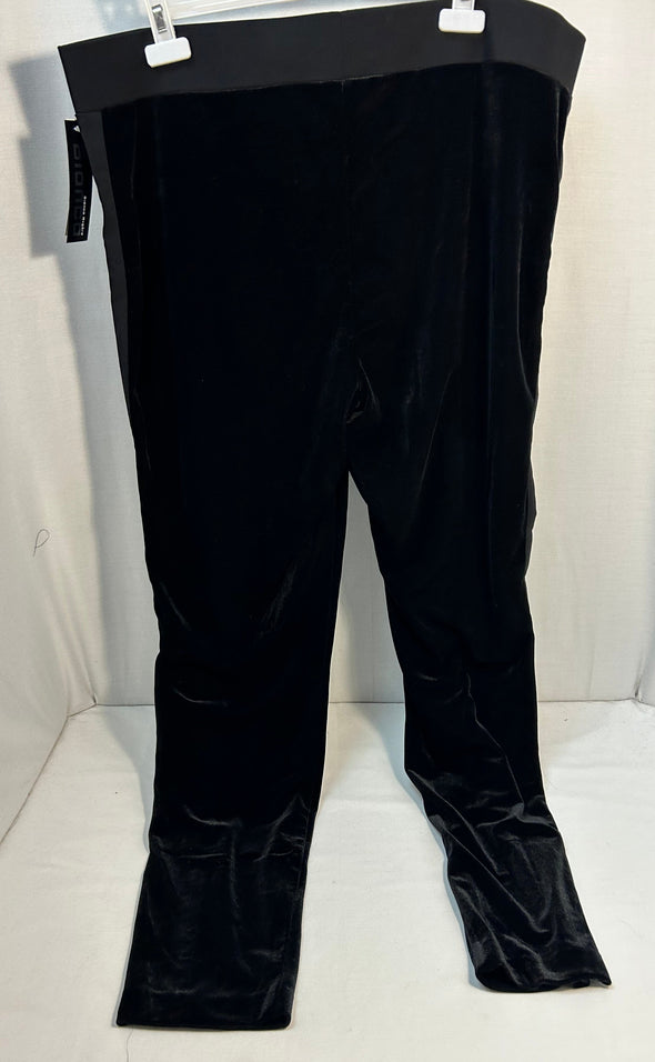 Ladies Black Velveteen Pants, Size 16W, NEW