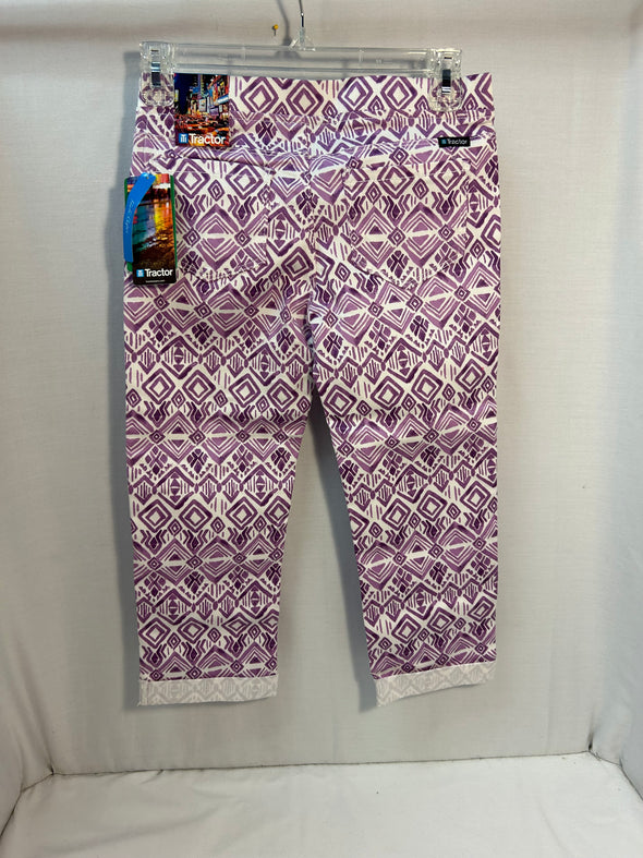 Youth Girl's Pants, Purple Pattern,  Size 14,