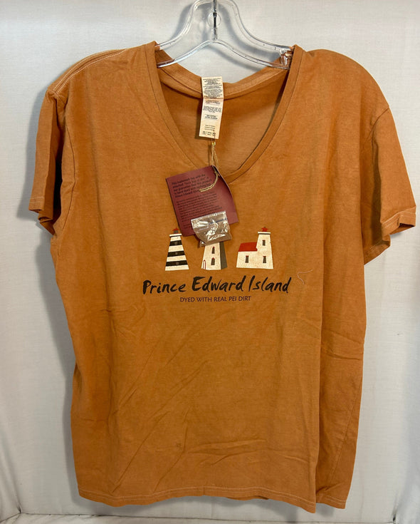 PEI Dirt T-Shirt, Short Sleeve, Terra Cotta, Heavy Cotton, 2XL, NEW