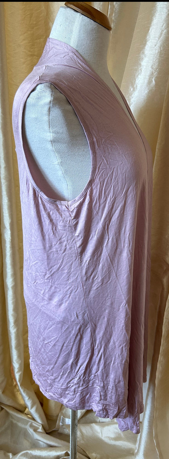 Ladies Sleeveless Top, Mauve, Size XL, Viscose & Spandex, NEW