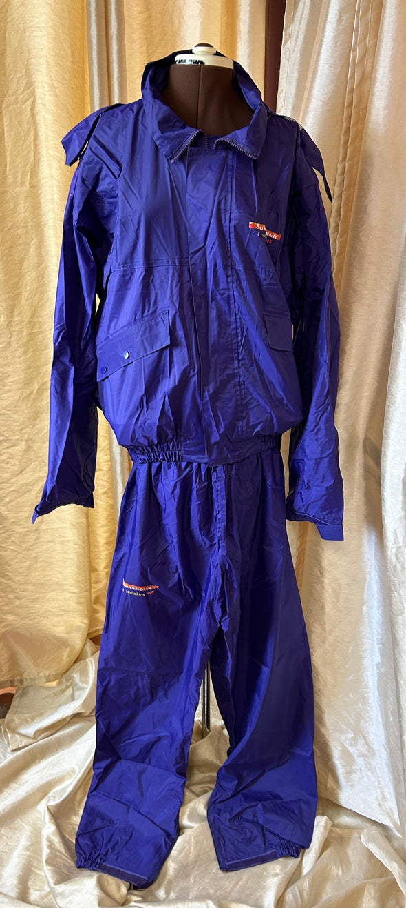 2-Piece Hooded Rain-Suit, Purple, Size XL,