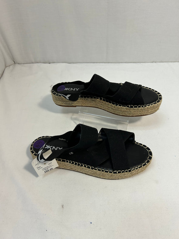 Ladies Designer Brand Sandals, Black, Size 8.5