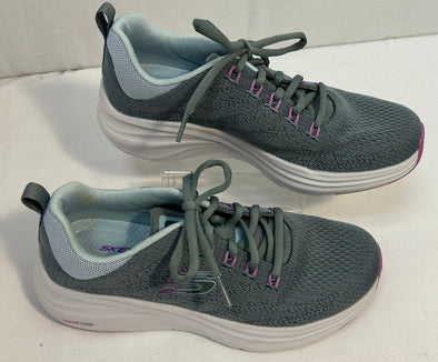 Ladies Sneakers, Grey/Pink, Size 7,