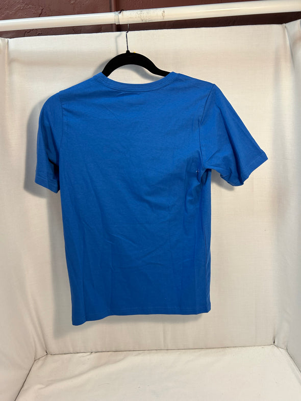 Youth Short Sleeve Logo Shirt, Blue, Size Large